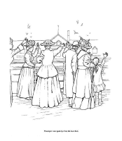 A coloring page of the titanic